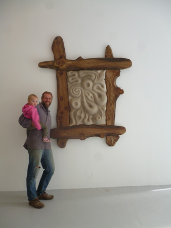 colin and mud and wood panel